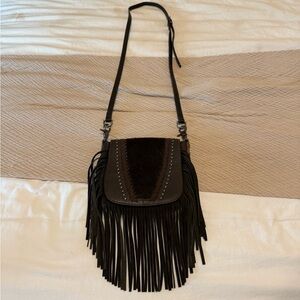 MONTANA WEST Fringe Leather Crossbody Bag -